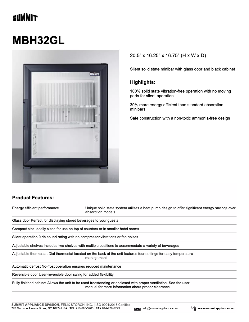First page image of the manual for MBH32GL