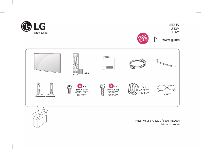 Page 1 of the manual User Manual LG 49LF620V