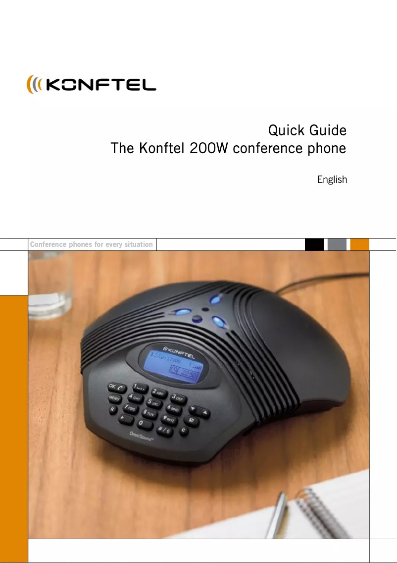 Page 1 of the manual User Manual Konftel 200W