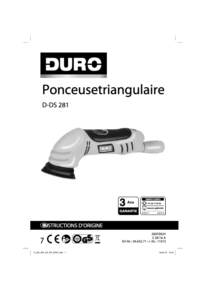 Page 1 of the manual User Manual DURO D-DS 281