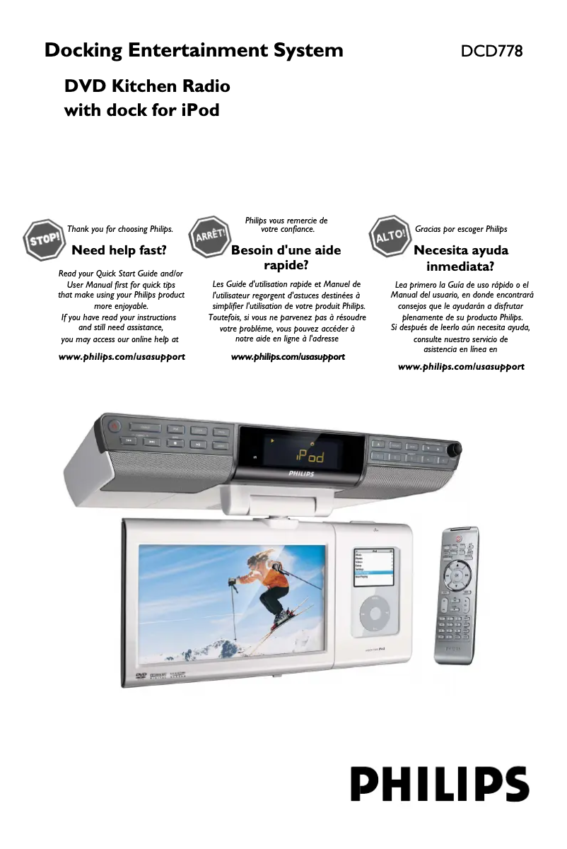 Page 1 of the manual User Manual Philips DCD778