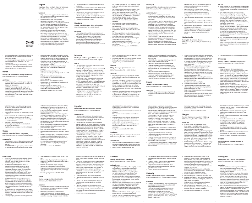 Page 1 of the manual User Manual Ikea MYDAL 204.676.29