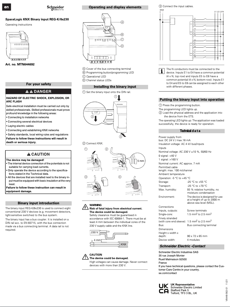 First page image of the manual for MTN644692