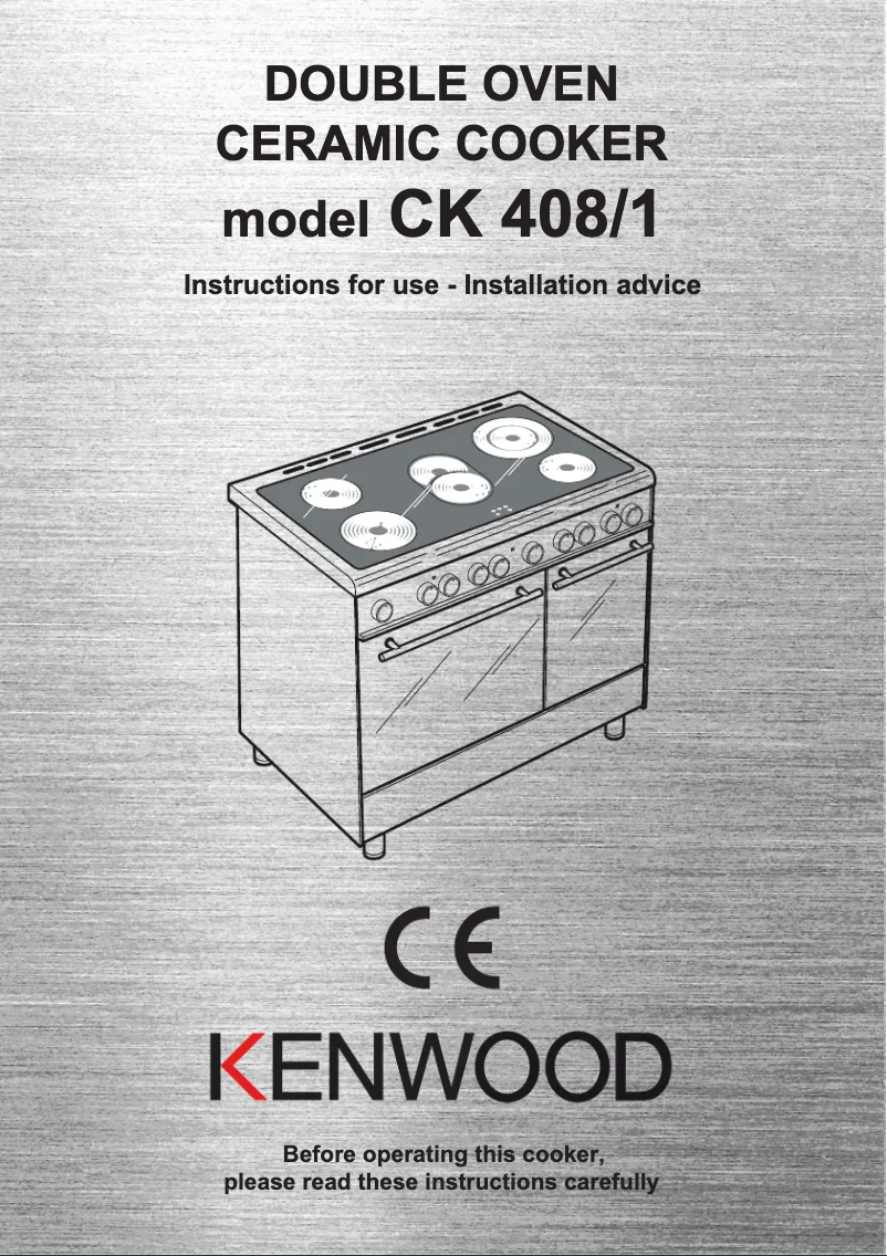 Page 1 of the manual User Manual Kenwood CK 408/1
