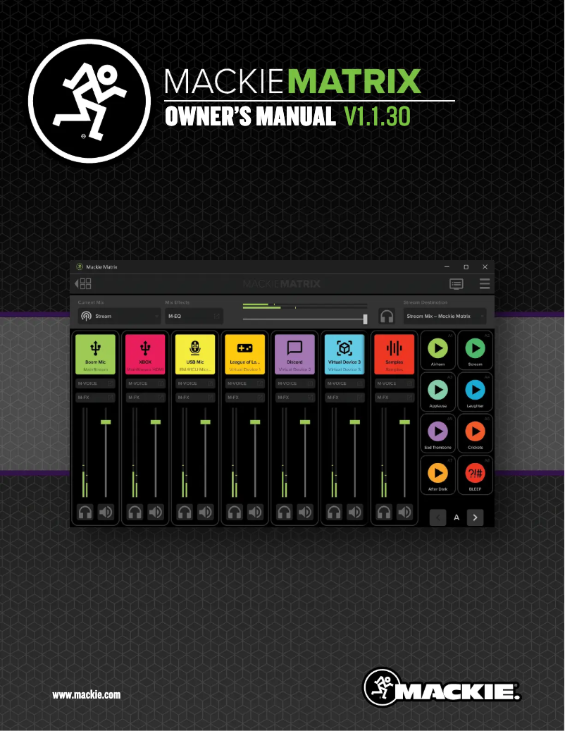 First page image of the manual for MainStream