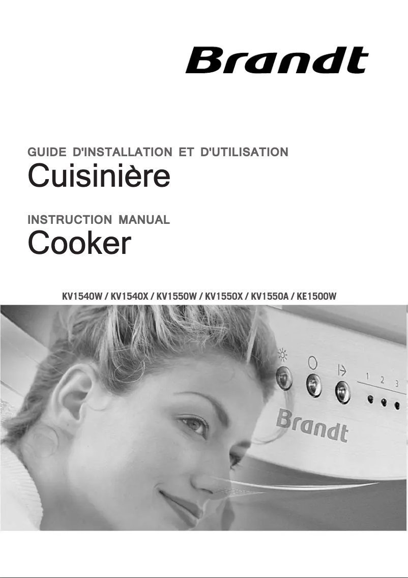 Page 1 of the manual User Manual Brandt KV1550X