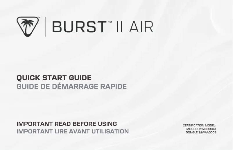 Page 1 of the manual User Manual Roccat Burst II Air