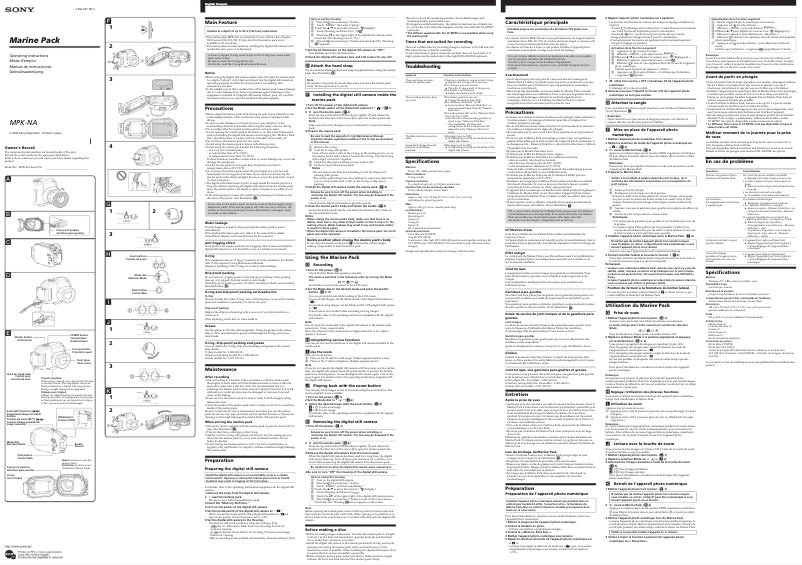 Page 1 of the manual User Manual Sony MPK-NA