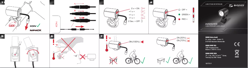 Page 1 of the manual User Manual Sigma Karma Pro