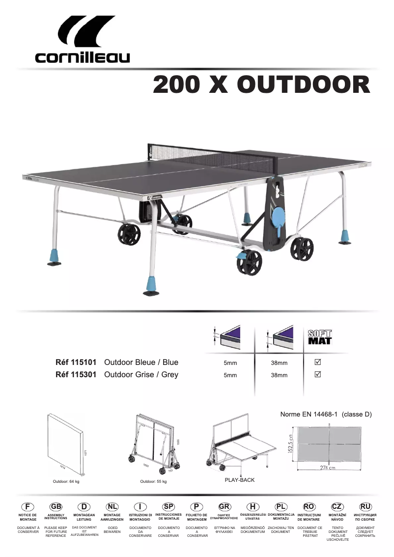 First page image of the manual for 200 X Outdoor