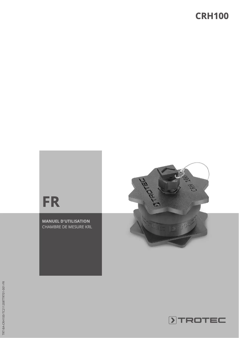 First page image of the manual for CRH100