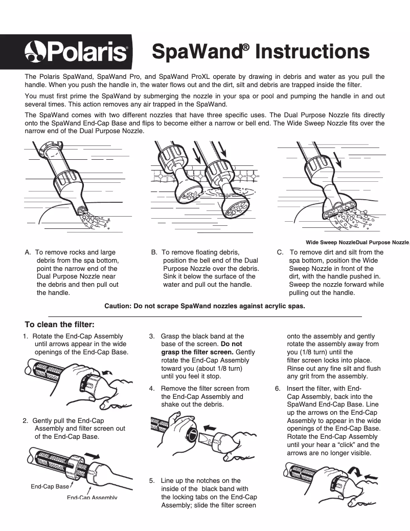 First page image of the manual for SpaWand