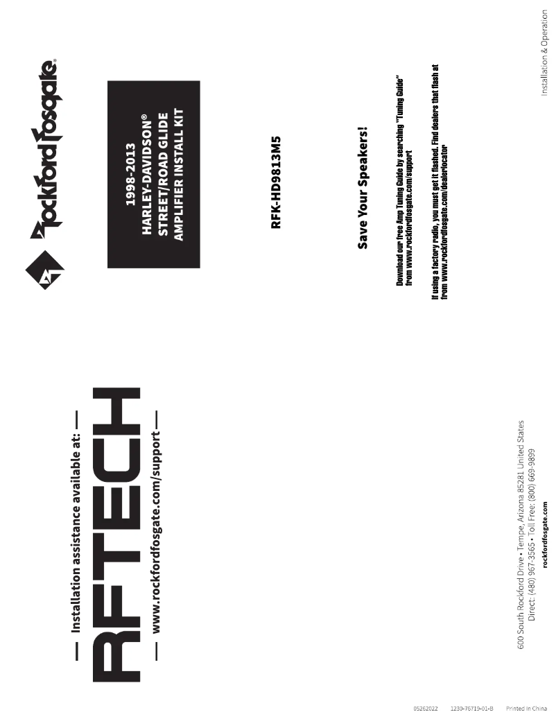 Page 1 de la notice Manuel utilisateur Rockford Fosgate RFKHD9813M5