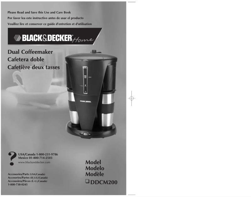 Page 1 of the manual User Manual Black & Decker DDCM200