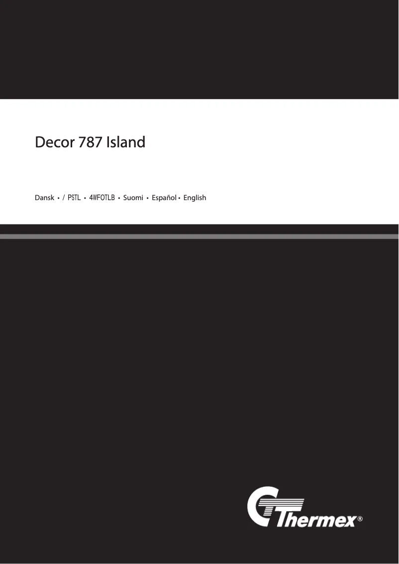 Page 1 of the manual User Manual Thermex Decor 787