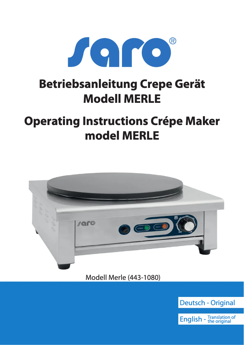 Image de la première page du manuel de l'appareil MERLE