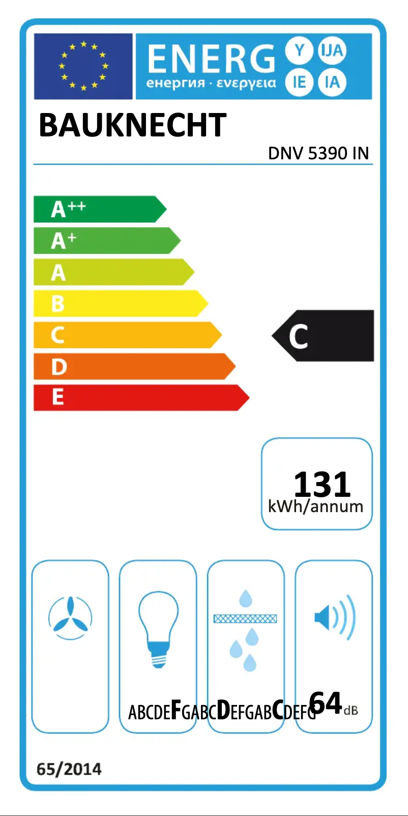Page 1 of the manual User Manual Bauknecht DNV 5390 IN