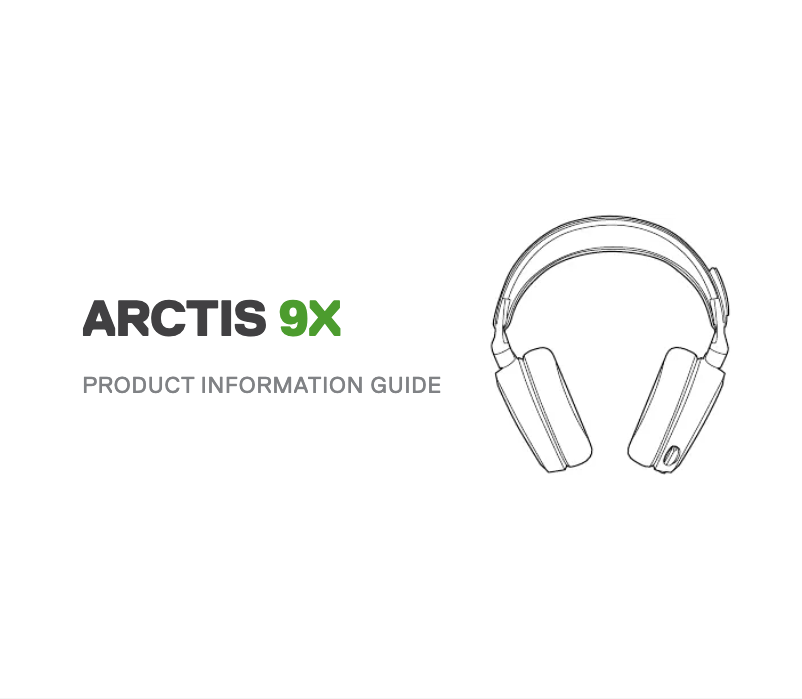 Page 1 of the manual User Manual Steelseries Arctis 9X