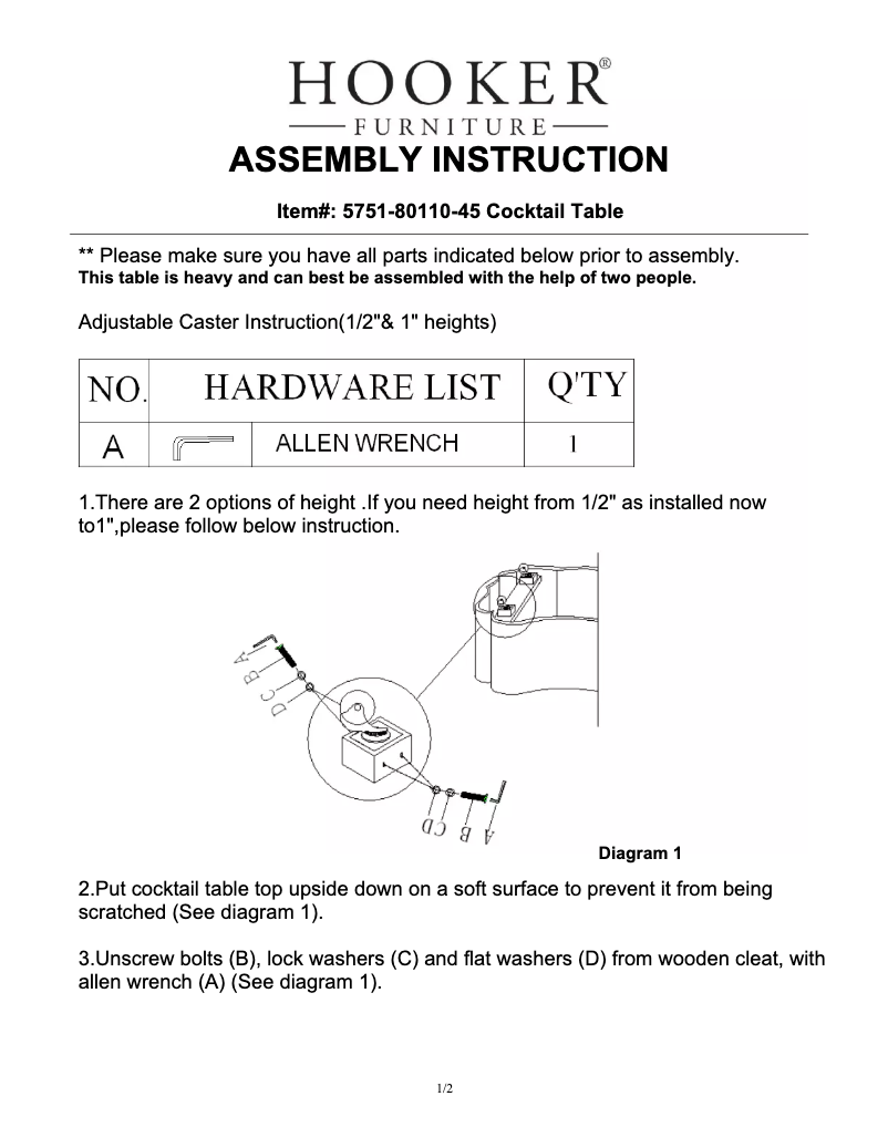 Page 1 of the manual User Manual Hooker 5751-80110-45