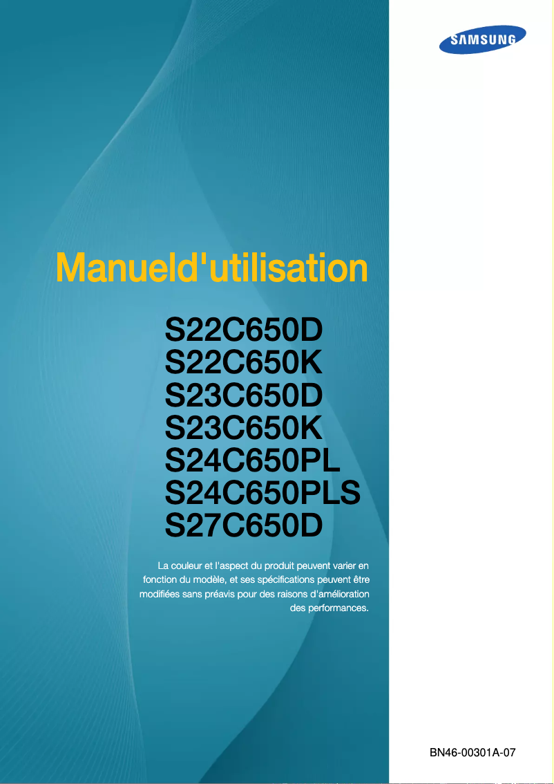 Page 1 of the manual User Manual Samsung S27C650D