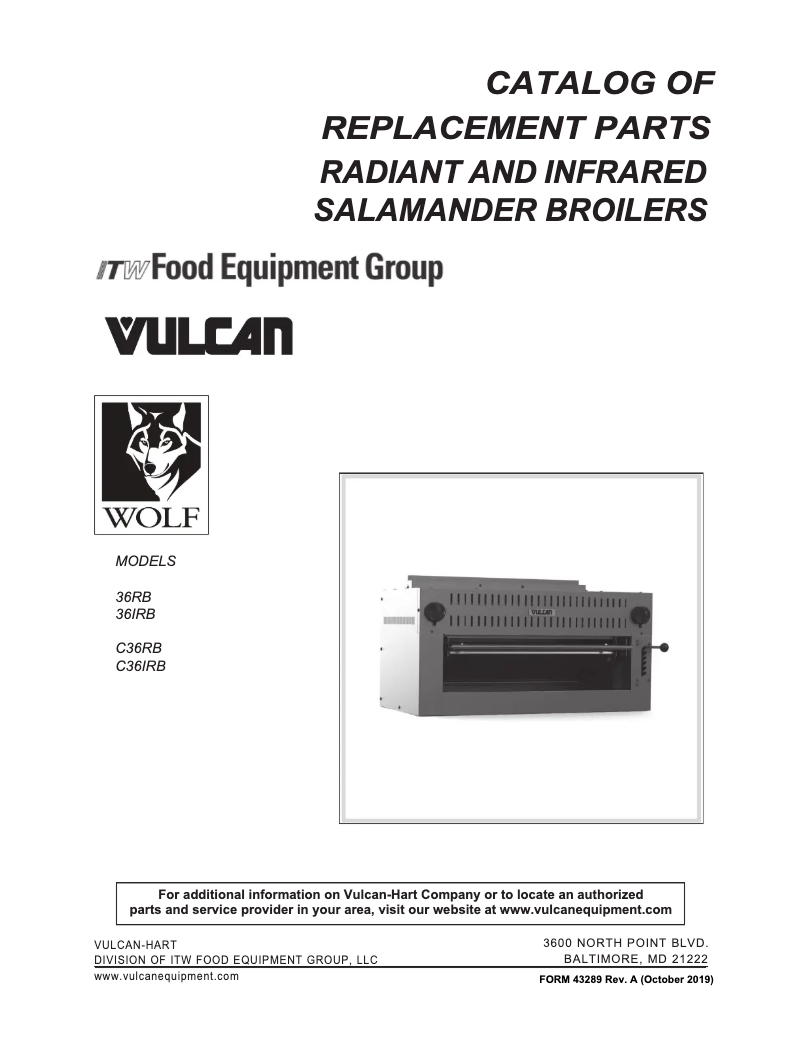 First page image of the manual for 36IRB