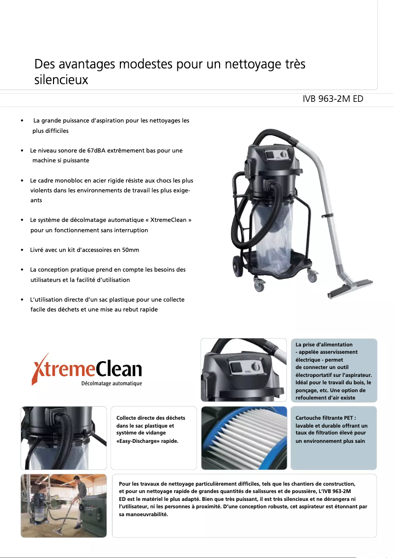 Page 1 of the manual Brochure Nilfisk IVB 961-0L