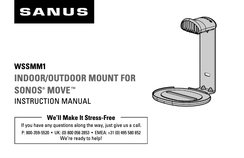Page 1 of the manual Installation Guide Sanus WSSMM1