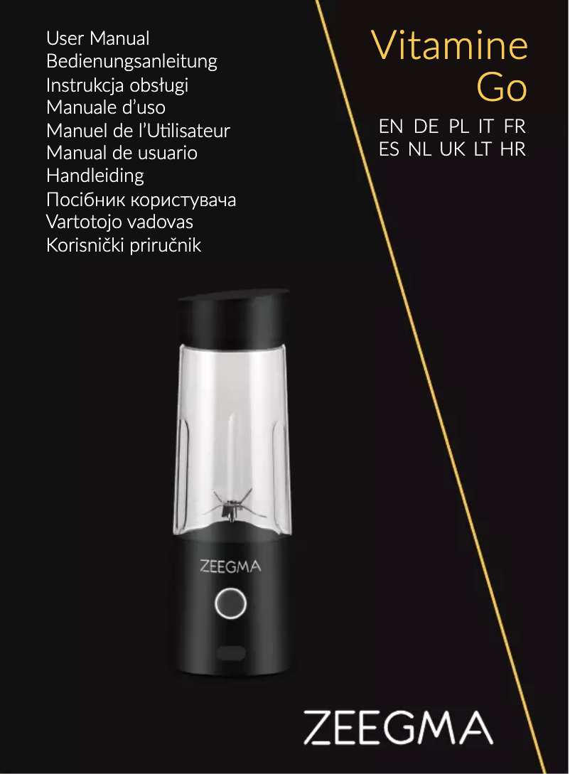 First page image of the manual for Vitamine Go