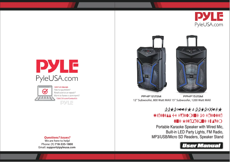 Page 1 of the manual User Manual Pyle CA-PPHP152SM