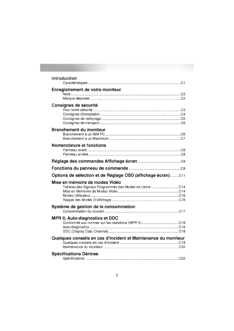 First page image of the manual for LB500A