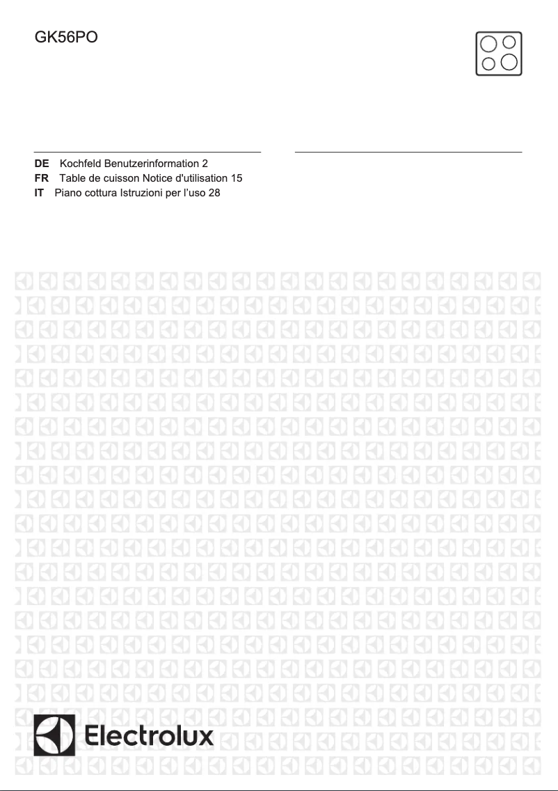 First page image of the manual for GK56PO