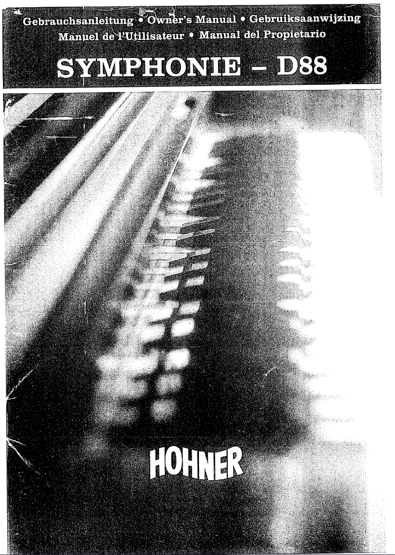 Page 1 of the manual User Manual Hohner Symphonie D88