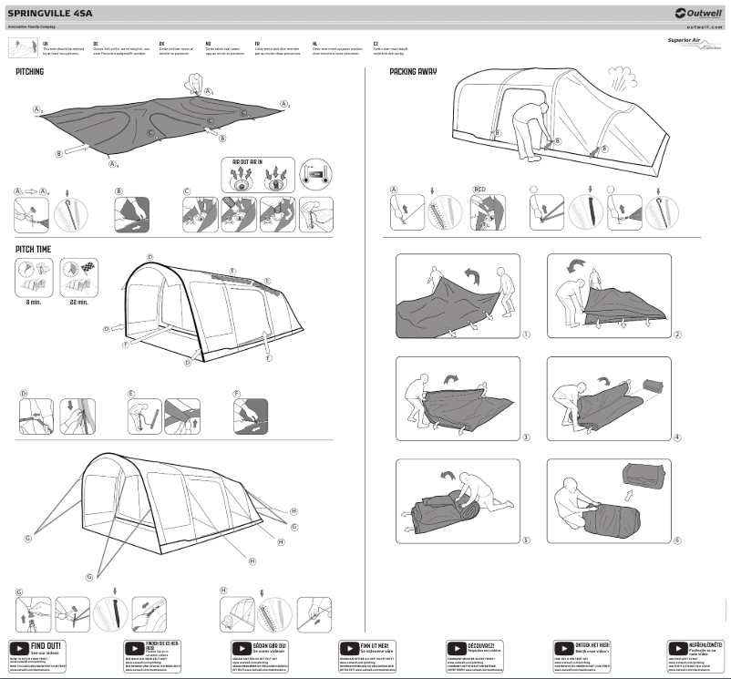 Page 1 of the manual Installation Guide Outwell Springville 4SA