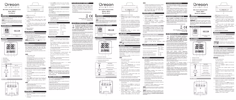 Page 1 of the manual User Manual Oregon Scientific RM510