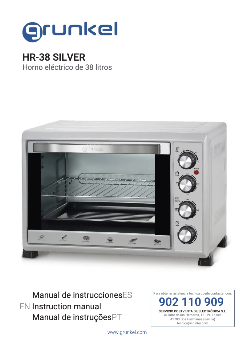 First page image of the manual for HR-38