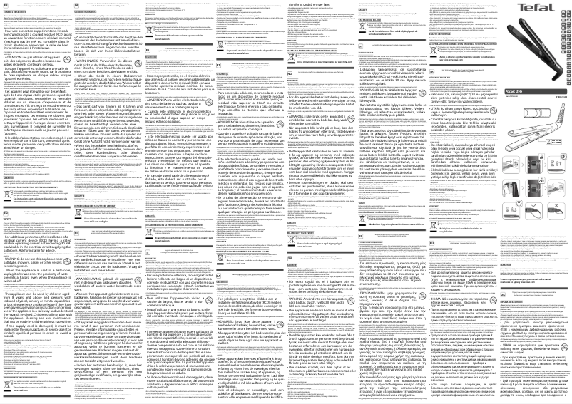 Page 1 of the manual User Manual Tefal Pocket Style HS2515