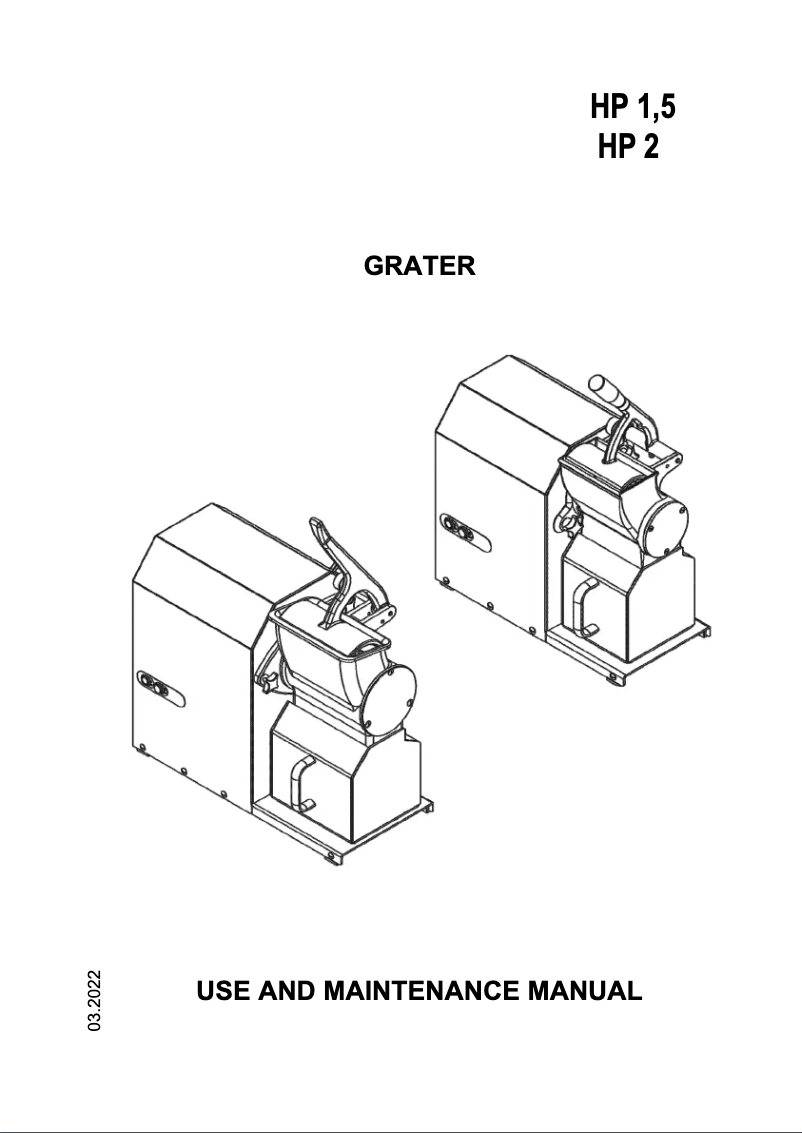 Page 1 of the manual User Manual Sirman GFX HP 2