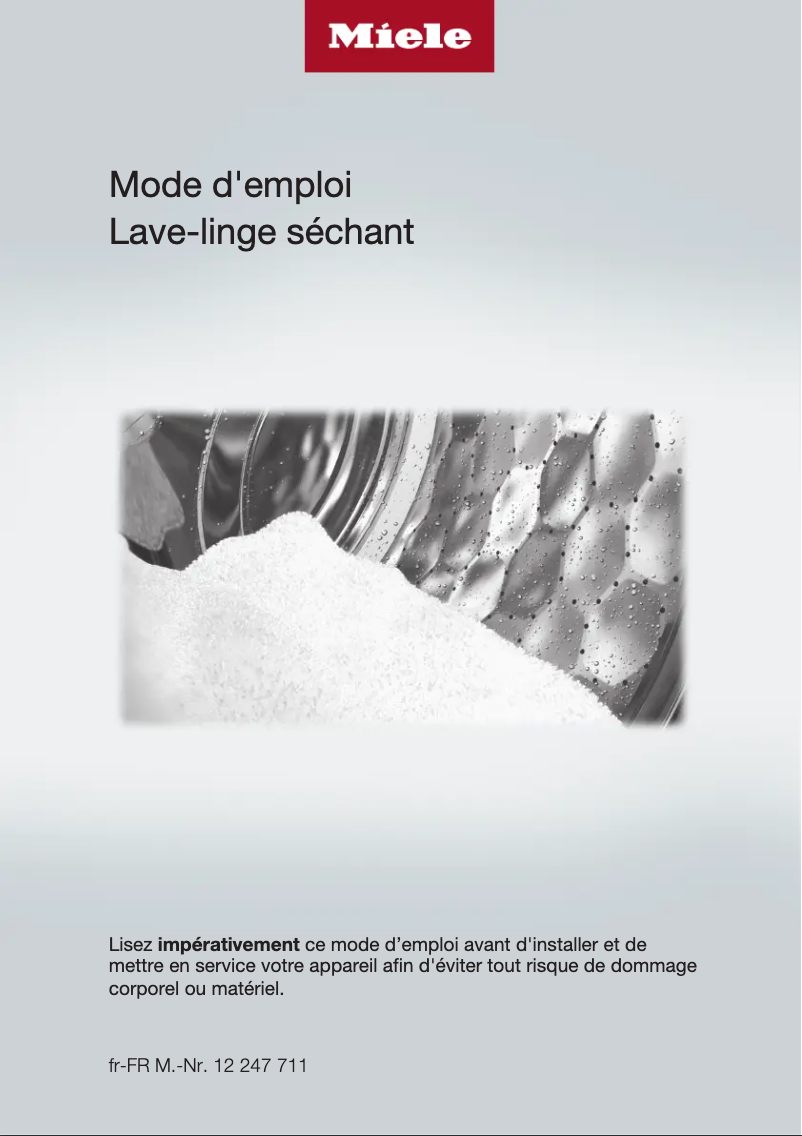 Page 1 of the manual User Manual Miele WTD 163 WCS