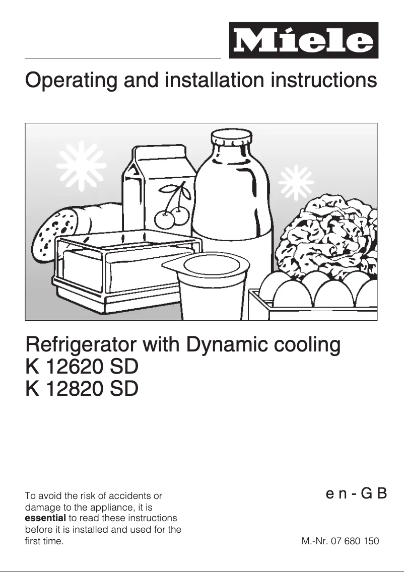 First page image of the manual for K 12620 SD