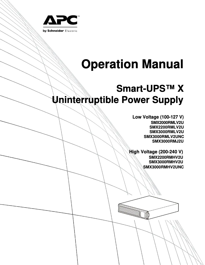 Page 1 of the manual User Manual APC SMX2200RMHV2U