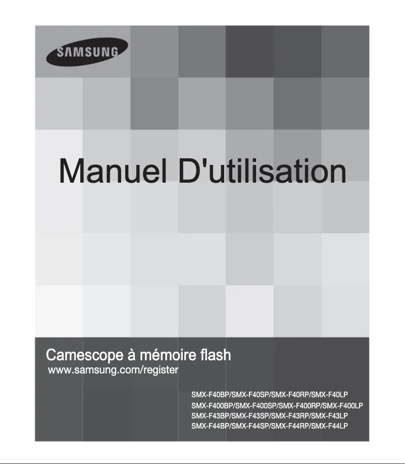 Page 1 of the manual User Manual Samsung SMX-F40LP