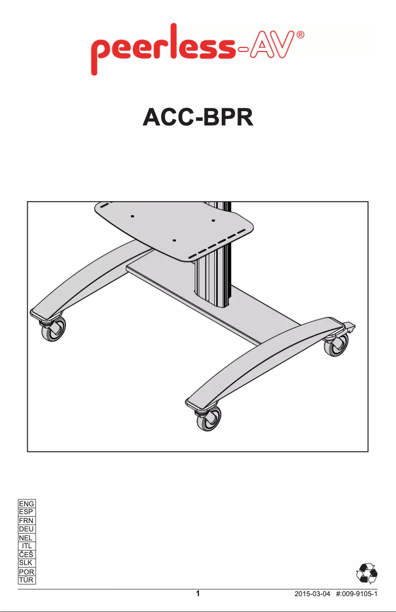 First page image of the manual for ACC-BPR