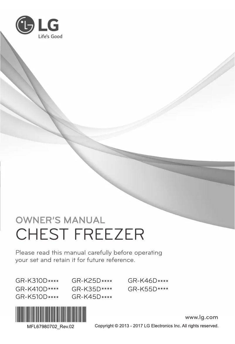 Page 1 of the manual User Manual LG GR-K55DSLBC