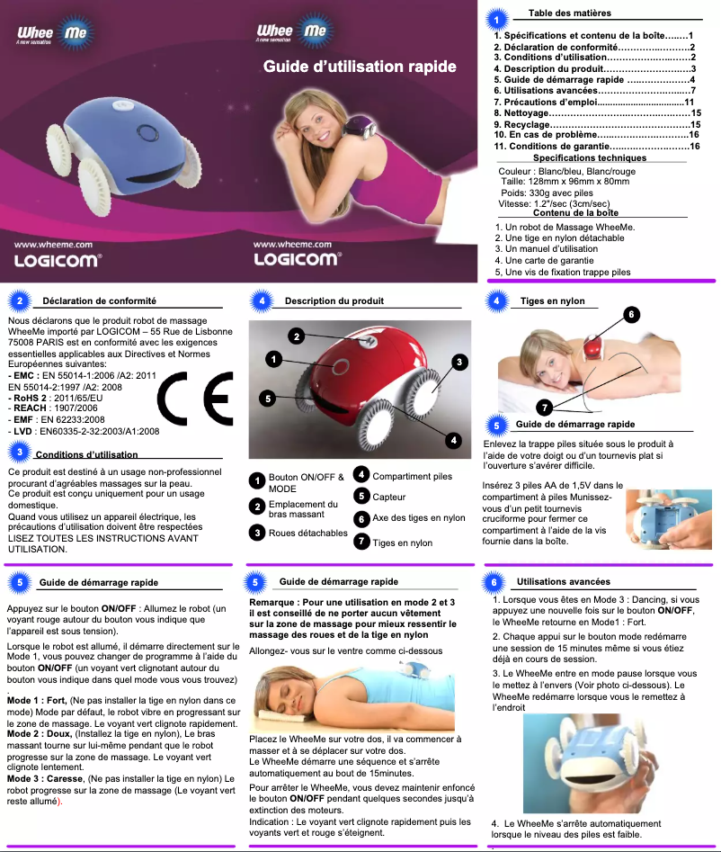 First page image of the manual for Wheeme