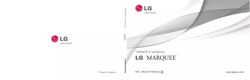 Page 1 of the manual User Manual LG Marquee
