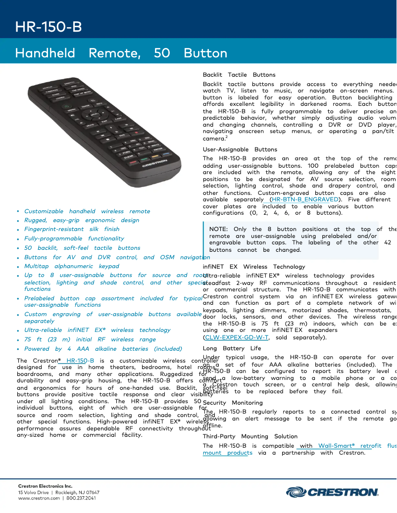 Image de la première page du manuel de l'appareil HR-150-B