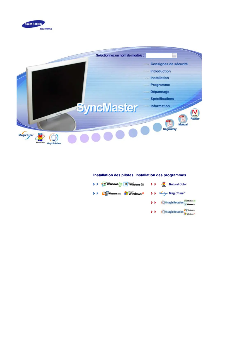 Page 1 of the manual User Manual Samsung SyncMaster 760B