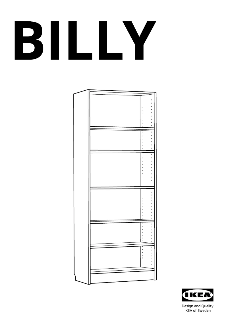 First page image of the manual for BILLY 205.257.09