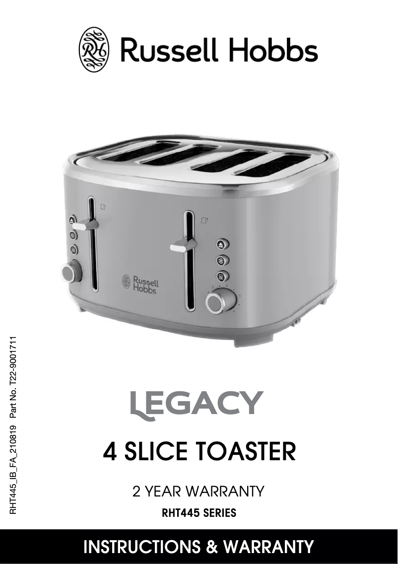 Page 1 of the manual User Manual Russell Hobbs Legacy RHT445