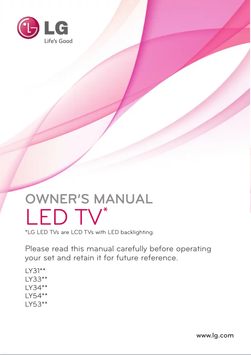 First page image of the manual for 32LY331C